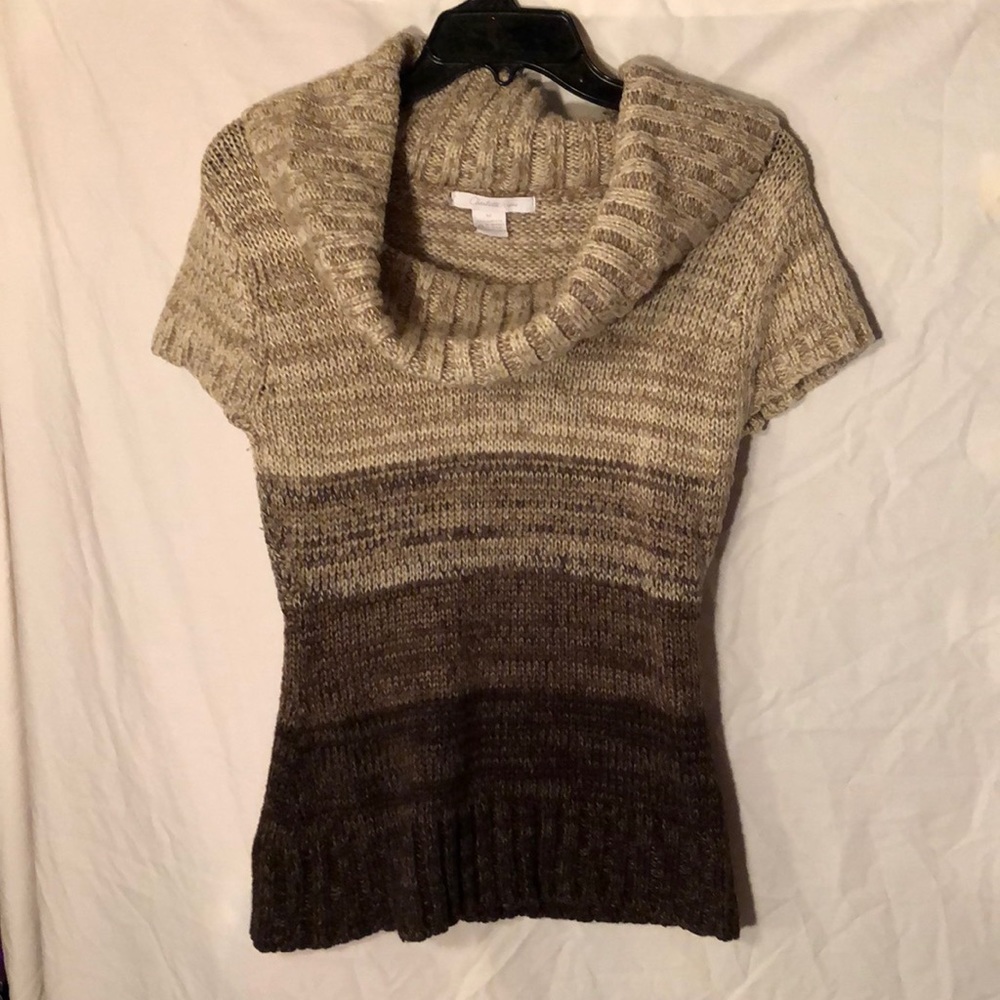 Charlotte Russe cowl neck short sleeve sweater